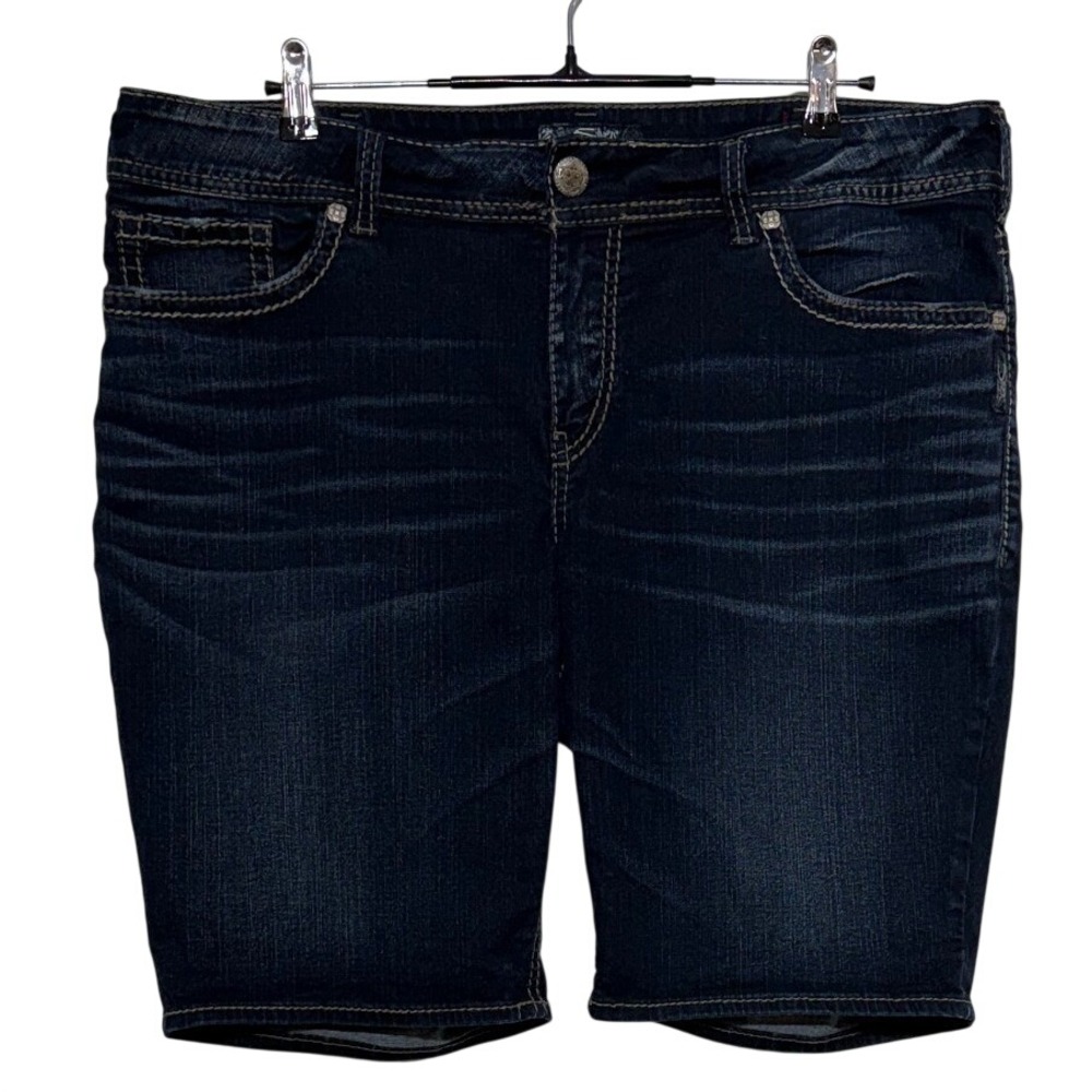Silver Jeans Shorts Womens 20 40X10" Inseam Suki Mid Rise Fluid Denim Stretch